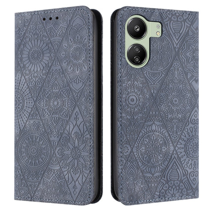 Ethnic Embossed Adsorption Leather Phone Case, For Xiaomi Redmi 13 4G, For Xiaomi Redmi Note 13 5G, For Xiaomi Redmi 13C, For Xiaomi Redmi Note 13 Pro 5G