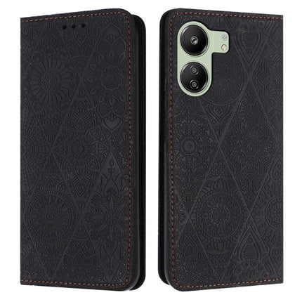 Ethnic Embossed Adsorption Leather Phone Case, For Xiaomi Redmi 13 4G, For Xiaomi Redmi Note 13 5G, For Xiaomi Redmi 13C, For Xiaomi Redmi Note 13 Pro 5G