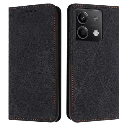 Ethnic Embossed Adsorption Leather Phone Case, For Xiaomi Redmi 13 4G, For Xiaomi Redmi Note 13 5G, For Xiaomi Redmi 13C, For Xiaomi Redmi Note 13 Pro 5G