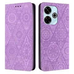 Ethnic Embossed Adsorption Leather Phone Case, For Xiaomi Redmi 13 4G, For Xiaomi Redmi Note 13 5G, For Xiaomi Redmi 13C, For Xiaomi Redmi Note 13 Pro 5G, For Redmi Note 12 Pro 4G, For Redmi Note 12 4G Global