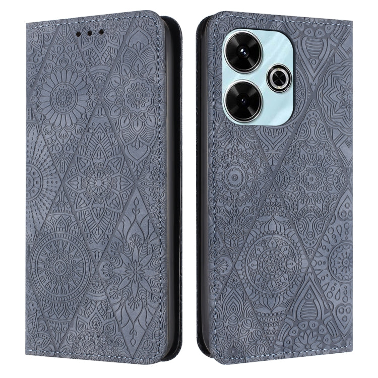 Ethnic Embossed Adsorption Leather Phone Case, For Xiaomi Redmi 13 4G, For Xiaomi Redmi Note 13 5G, For Xiaomi Redmi 13C, For Xiaomi Redmi Note 13 Pro 5G