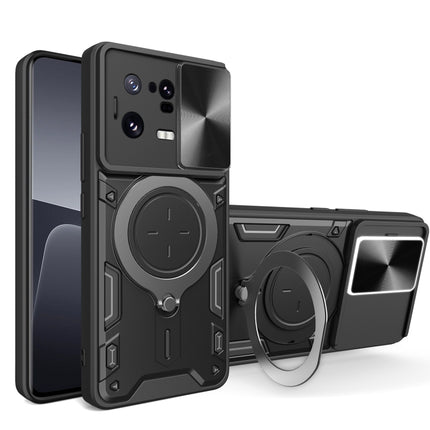 CD Texture Sliding Camshield Magnetic Holder Phone Case, For Xiaomi 13 Lite / Civi 2 5G, For Xiaomi 13 Pro, For Xiaomi 13, For Xiaomi 12T / 12T Pro
