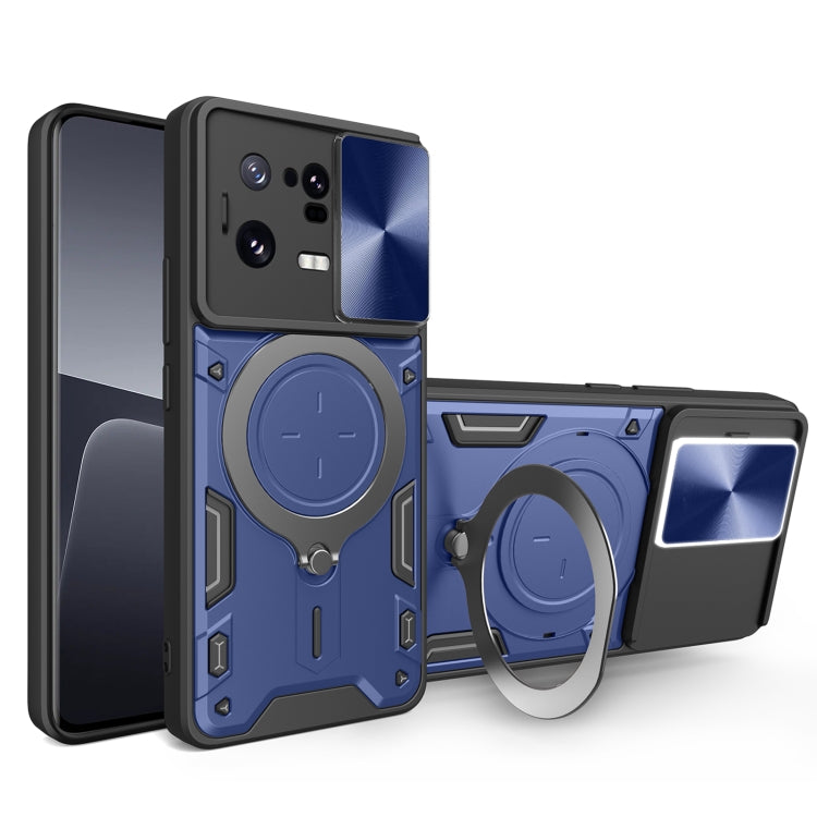 CD Texture Sliding Camshield Magnetic Holder Phone Case