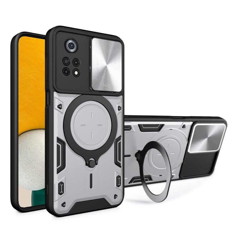 CD Texture Sliding Camshield Magnetic Holder Phone Case