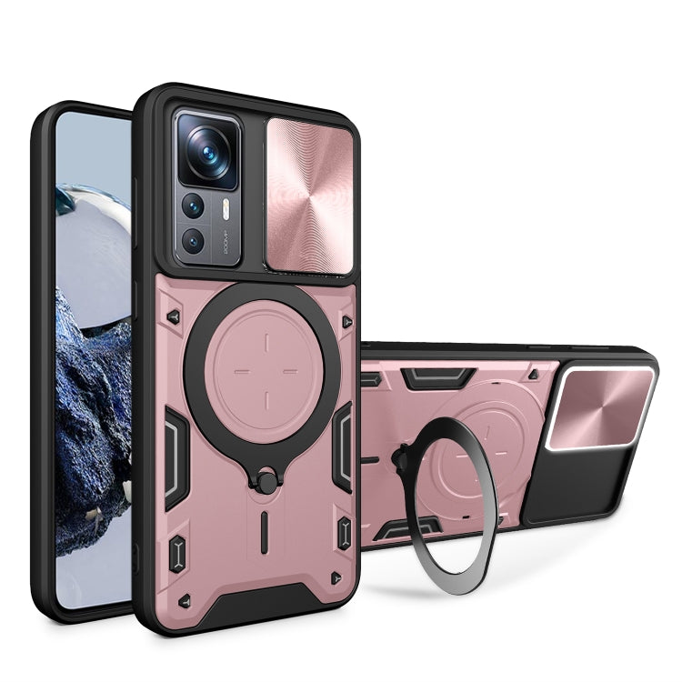 CD Texture Sliding Camshield Magnetic Holder Phone Case