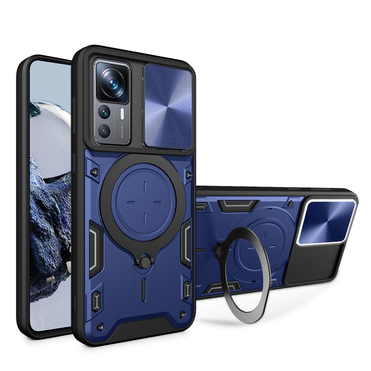 CD Texture Sliding Camshield Magnetic Holder Phone Case