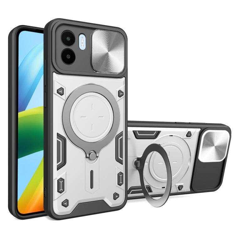 CD Texture Sliding Camshield Magnetic Holder Phone Case