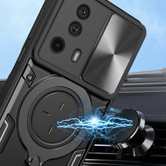 CD Texture Sliding Camshield Magnetic Holder Phone Case