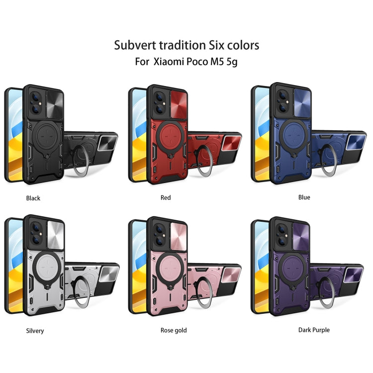 CD Texture Sliding Camshield Magnetic Holder Phone Case