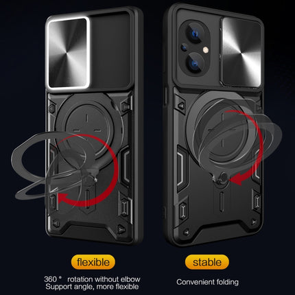 CD Texture Sliding Camshield Magnetic Holder Phone Case, For Xiaomi Poco M5 5G, For Xiaomi Redmi A1 4G, For Xiaomi Redmi Note 11 Global, For Xiaomi Redmi K40S / Poco F4