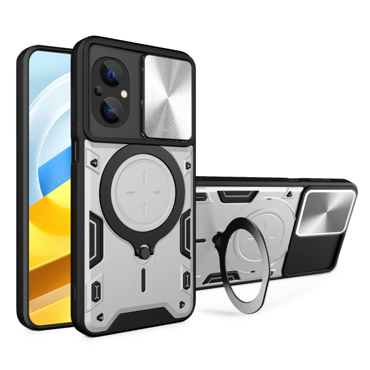 CD Texture Sliding Camshield Magnetic Holder Phone Case