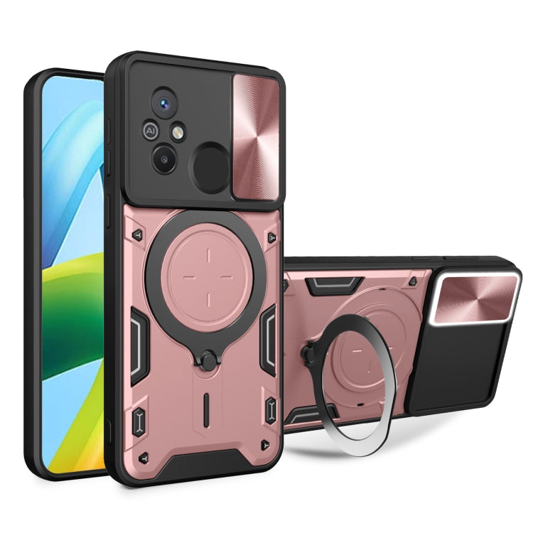 CD Texture Sliding Camshield Magnetic Holder Phone Case