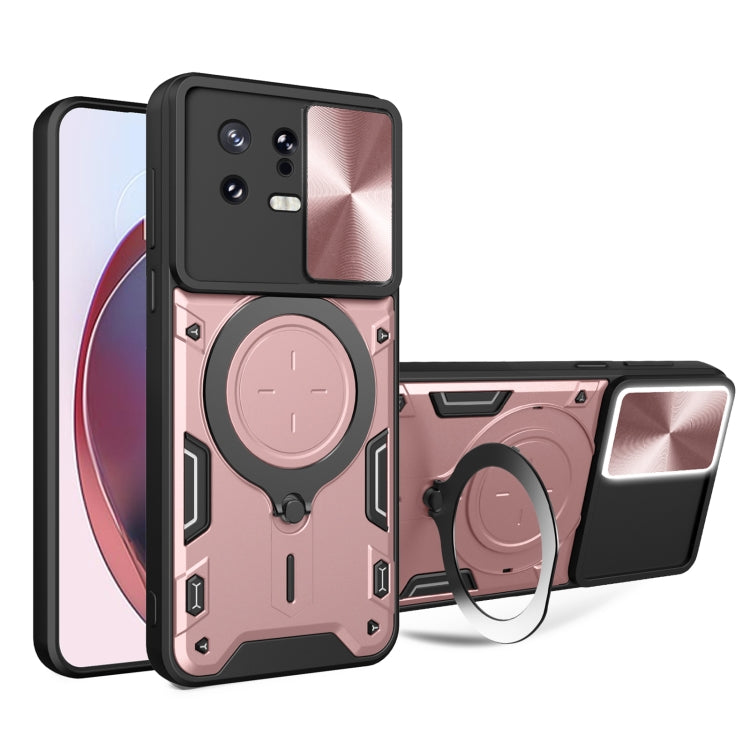 CD Texture Sliding Camshield Magnetic Holder Phone Case
