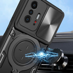 CD Texture Sliding Camshield Magnetic Holder Phone Case