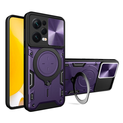 CD Texture Sliding Camshield Magnetic Holder Phone Case, For Xiaomi Redmi Note 12S 4G, For Xiaomi Redmi Note 12 4G, For Xiaomi Redmi Note 12 Pro 5G, For Xiaomi Redmi 12C