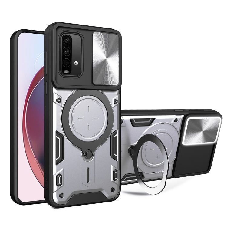 CD Texture Sliding Camshield Magnetic Holder Phone Case