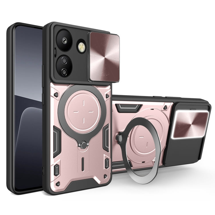CD Texture Sliding Camshield Magnetic Holder Phone Case