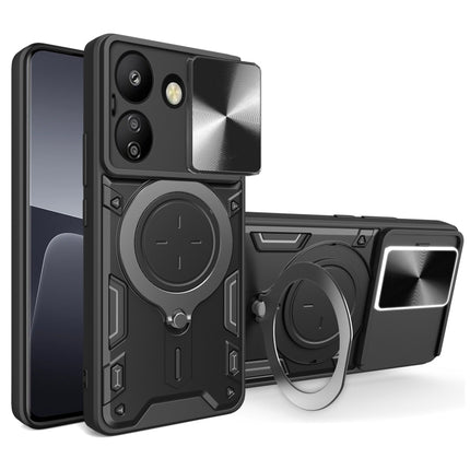 CD Texture Sliding Camshield Magnetic Holder Phone Case, For Xiaomi Redmi A3, For Xiaomi Redmi 13C 5G Global, For Xiaomi Redmi Note 13 5G, For Xiaomi Redmi 13C 4G