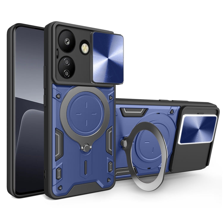 CD Texture Sliding Camshield Magnetic Holder Phone Case