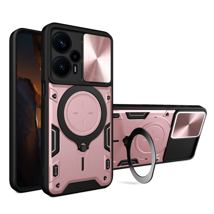CD Texture Sliding Camshield Magnetic Holder Phone Case