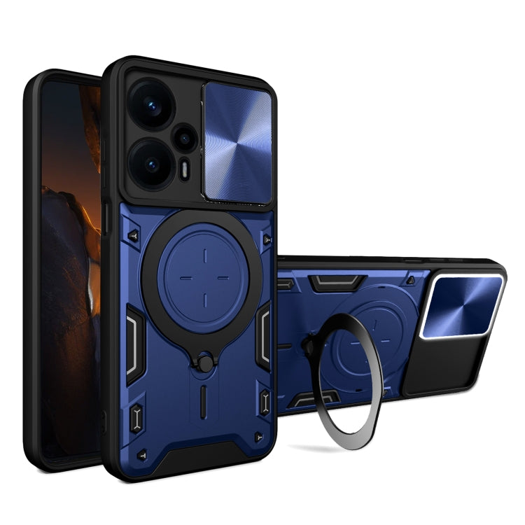 CD Texture Sliding Camshield Magnetic Holder Phone Case