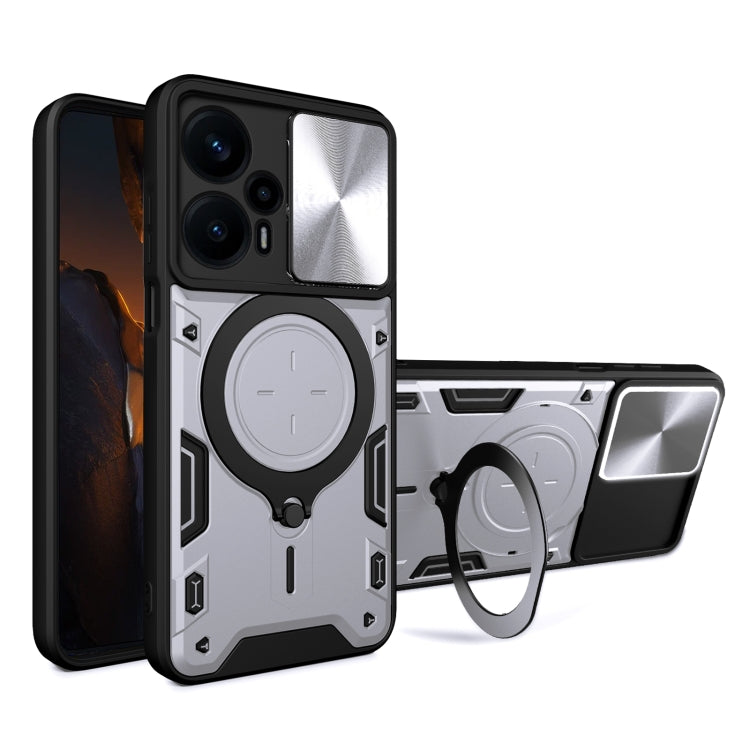 CD Texture Sliding Camshield Magnetic Holder Phone Case
