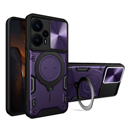CD Texture Sliding Camshield Magnetic Holder Phone Case, For Xiaomi Redmi Note 13 Pro 5G, For Xiaomi 13T / Redmi K60 Ultra, For Xiaomi Redmi Note 12 Turbo, For Xiaomi Poco F5 Pro/Redmi K60