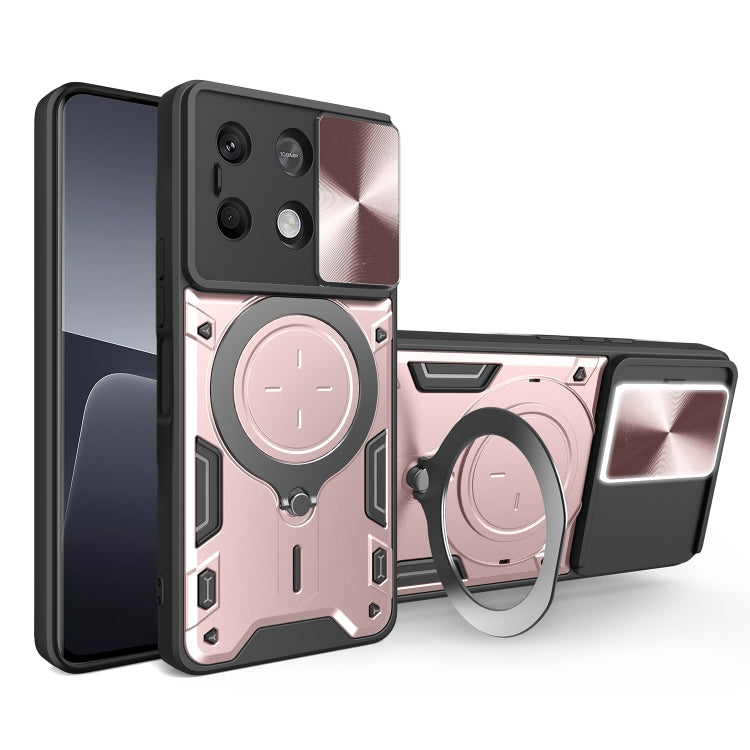 CD Texture Sliding Camshield Magnetic Holder Phone Case