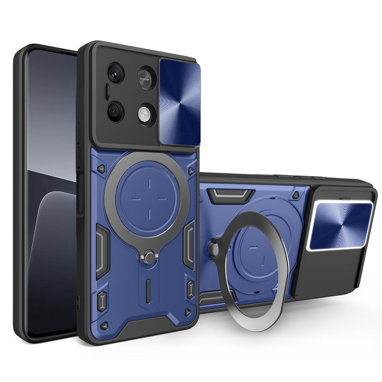 CD Texture Sliding Camshield Magnetic Holder Phone Case
