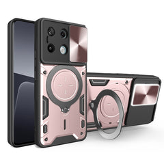 CD Texture Sliding Camshield Magnetic Holder Phone Case