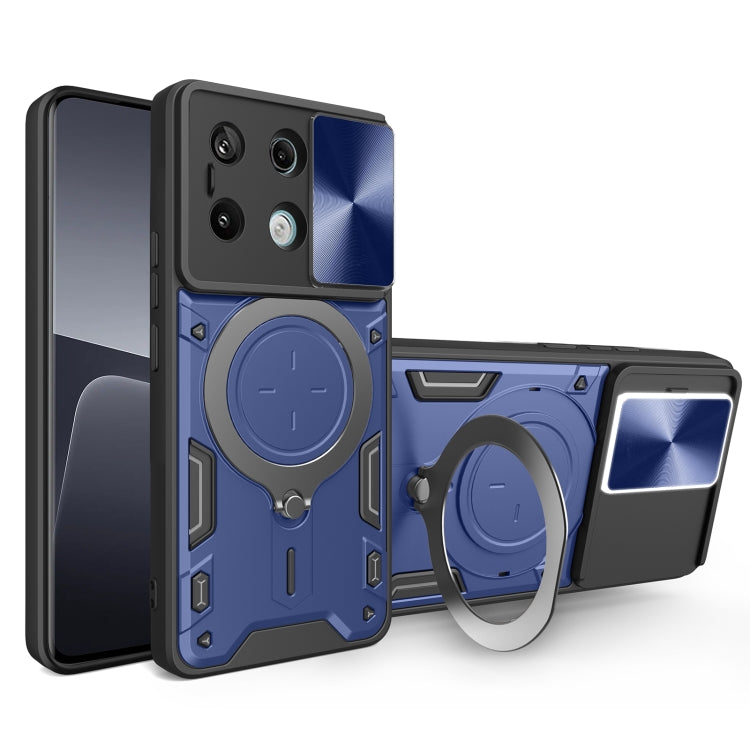 CD Texture Sliding Camshield Magnetic Holder Phone Case