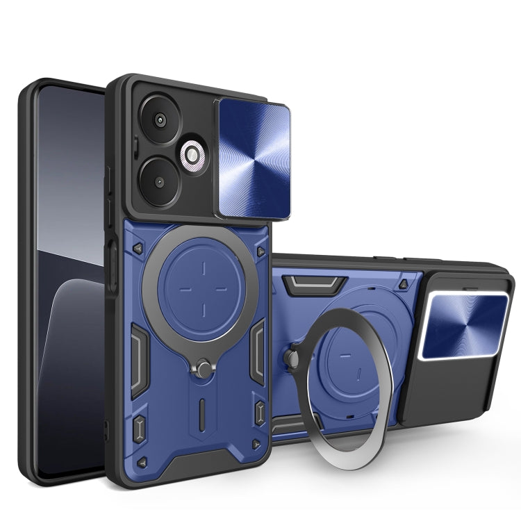 CD Texture Sliding Camshield Magnetic Holder Phone Case