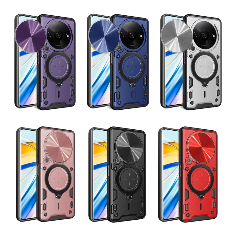 CD Texture Sliding Camshield Magnetic Holder Phone Case