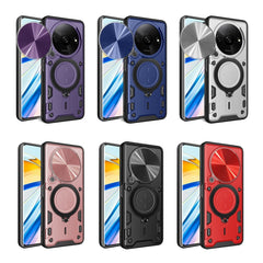 CD Texture Sliding Camshield Magnetic Holder Phone Case