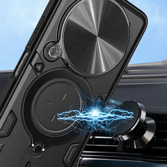 CD Texture Sliding Camshield Magnetic Holder Phone Case