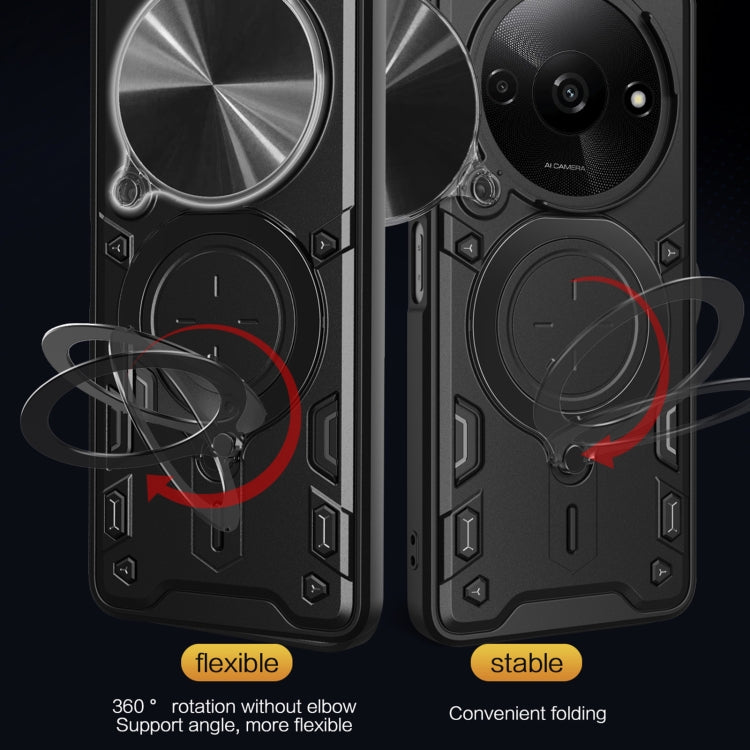 CD Texture Sliding Camshield Magnetic Holder Phone Case