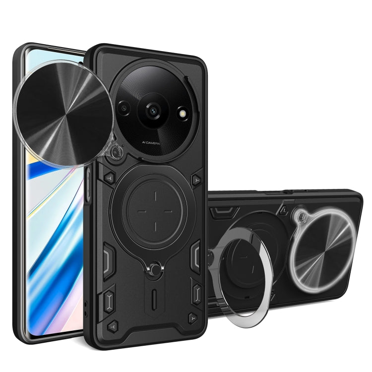 CD Texture Sliding Camshield Magnetic Holder Phone Case