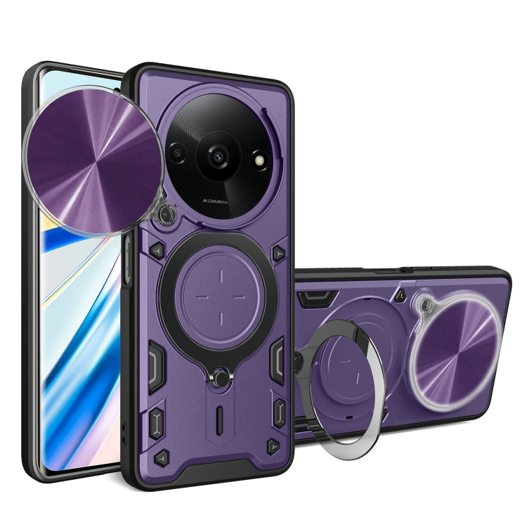 CD Texture Sliding Camshield Magnetic Holder Phone Case