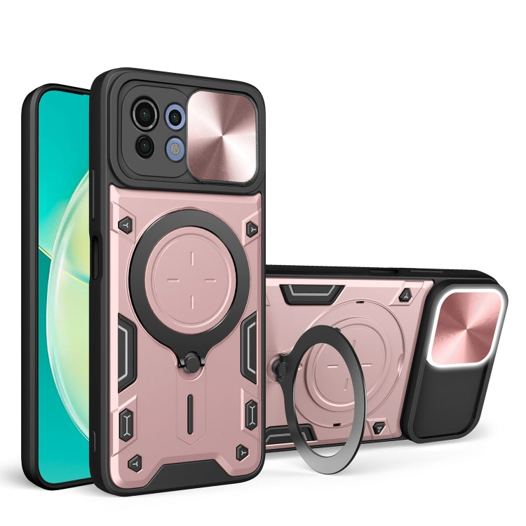 CD Texture Sliding Camshield Magnetic Holder Phone Case