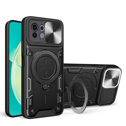 CD Texture Sliding Camshield Magnetic Holder Phone Case, For Xiaomi 11T, For Xiaomi Mi 11 Lite 4G / 5G, For Xiaomi Redmi Note 9 4G