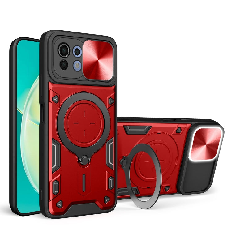 CD Texture Sliding Camshield Magnetic Holder Phone Case