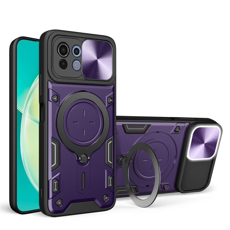 CD Texture Sliding Camshield Magnetic Holder Phone Case
