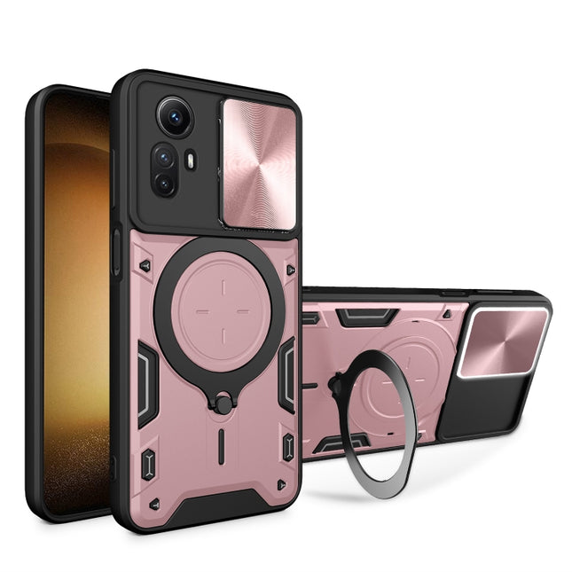 CD Texture Sliding Camshield Magnetic Holder Phone Case, For Xiaomi Redmi Note 12S 4G, For Xiaomi Redmi Note 12 4G, For Xiaomi Redmi Note 12 Pro 5G, For Xiaomi Redmi 12C