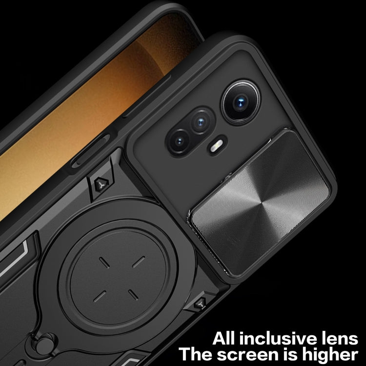 CD Texture Sliding Camshield Magnetic Holder Phone Case