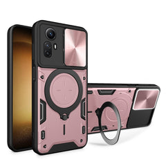 CD Texture Sliding Camshield Magnetic Holder Phone Case