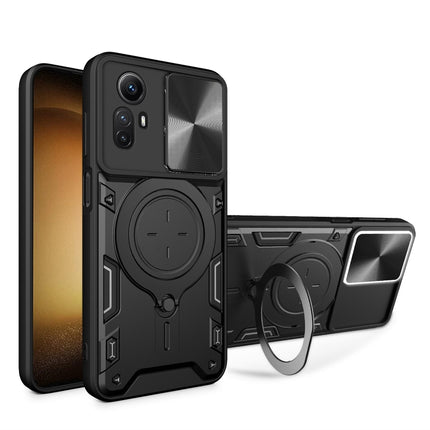 CD Texture Sliding Camshield Magnetic Holder Phone Case, For Xiaomi Redmi Note 12S 4G, For Xiaomi Redmi Note 12 4G, For Xiaomi Redmi Note 12 Pro 5G, For Xiaomi Redmi 12C