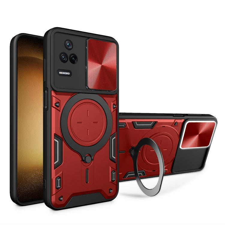 CD Texture Sliding Camshield Magnetic Holder Phone Case