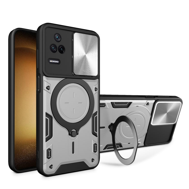 CD Texture Sliding Camshield Magnetic Holder Phone Case