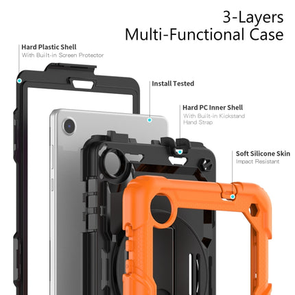 Silicone Hybrid PC Tablet Case with Shoulder Strap, For Lenovo Tab M8 4th Gen, For Lenovo Tab M9