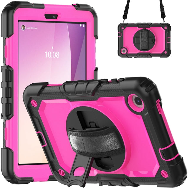 Silicone Hybrid PC Tablet Case with Shoulder Strap, For Lenovo Tab M8 4th Gen, For Lenovo Tab M9